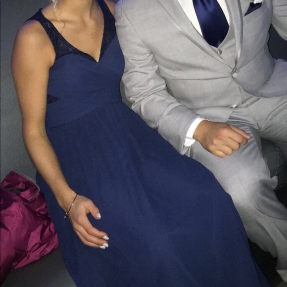 Navy blue bridesmaid dress - Picture 3 of 4